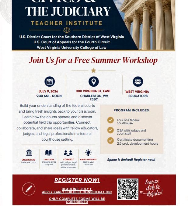 Civics & the Judiciary Teacher Institute | Free Summer Workshop